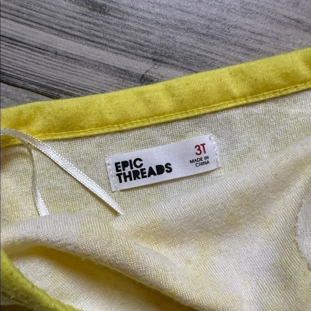 Epic Threads Yellow and White Romper 3T